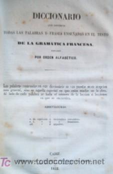 Libros antiguos: CLAVE DE LOS TEMAS O CORRECTA VERSION AL FRANCES - EDITADO EN CADIZ EN 1852 - Foto 5