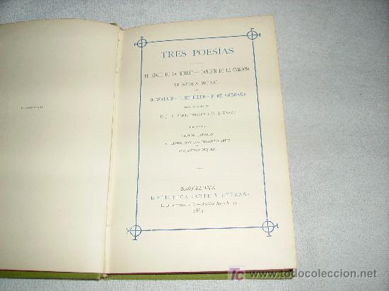 Libros antiguos: TRES POESIAS - Foto 2