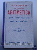 Livros antigos: RESUMEN DE ARITMETICA.LIBRO DEL ALUMNO L5014