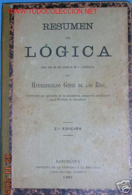 Antiquarische B&uuml;cher: RESUMEN DE LOGICA..INFANTIL..A&Ntilde;O 1901