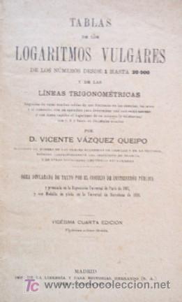 Libros antiguos: TABLAS DE LOS LOGARITMOS VULGARES - LIBRO ESCOLAR - Foto 3