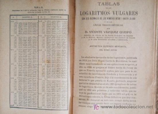 Libros antiguos: TABLAS DE LOS LOGARITMOS VULGARES - LIBRO ESCOLAR - Foto 7