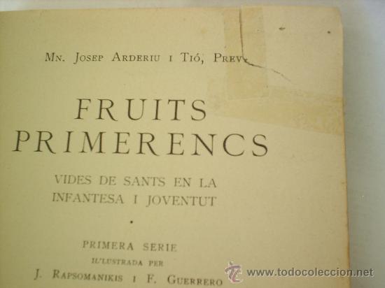 Libros antiguos: FRUITS PRIMERENCS--1934- libro escolar - Foto 2