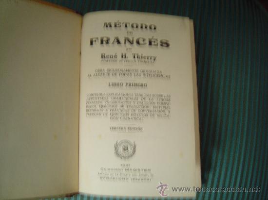 Libros antiguos: Libro de escuela M&eacute;todo de Frances  1931 - Foto 2