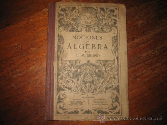 Libros antiguos: NOCIONES DE ALGEBRA - Foto 1