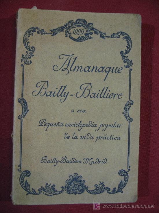 Libros antiguos: ALMANAQUE - BAILLY-BAILLIERE - 1929 - Foto 1