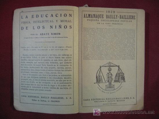 Libros antiguos: ALMANAQUE - BAILLY-BAILLIERE - 1929 - Foto 4