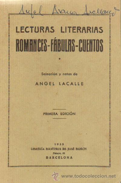 Libri antichi: LECTURAS LITERARIAS. ROMANCES-FABULAS-CUENTOS (A-ESC-763)