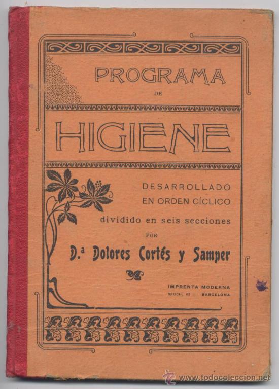 Libros antiguos: PROGRAMA DE HIGIENE - DOLORES CORT&Eacute;S Y SAMPER - A&Ntilde;O 1905 - Foto 1