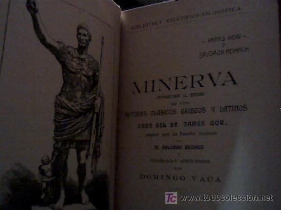 Libros antiguos: minerva(1911) - Foto 1