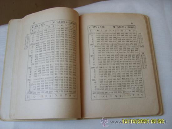 Libros antiguos: Tablas de MANTISAS    LOGAR&Iacute;TMICAS  1895 - Foto 2