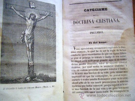 Old books: CATECISMO DE LA DOCTRINA CRISTIANA CATECISME EN MALLORQUIN CATALAN ? BARCELONA 1854