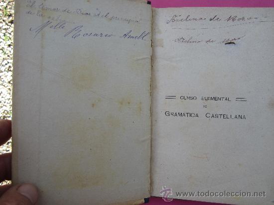 Libros antiguos: libro escolar curso elemental gramatica castellana 1909 FTD - Foto 2