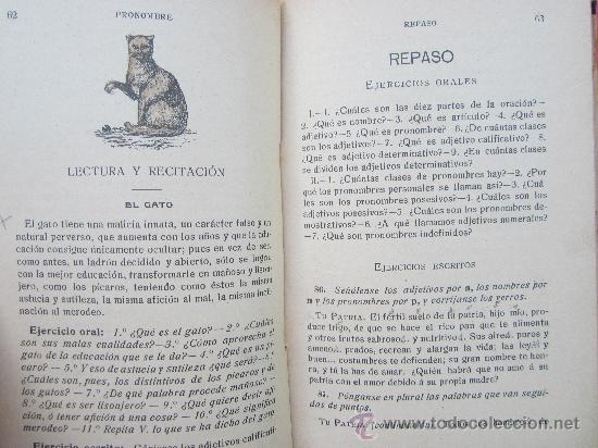 Libros antiguos: libro escolar curso elemental gramatica castellana 1909 FTD - Foto 3