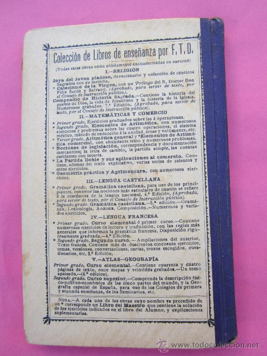 Libros antiguos: libro escolar curso elemental gramatica castellana 1909 FTD - Foto 10