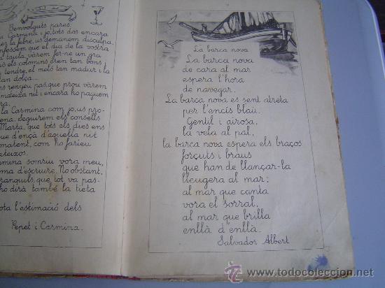 Libros antiguos: Libro de escuela, Lectures Manuscrites, texto en catal&aacute;n. - Foto 4