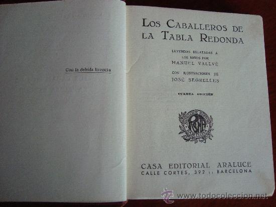 Libros antiguos: (414) LOS CABALLEROS DE LA TABLA REDONDA - Foto 2