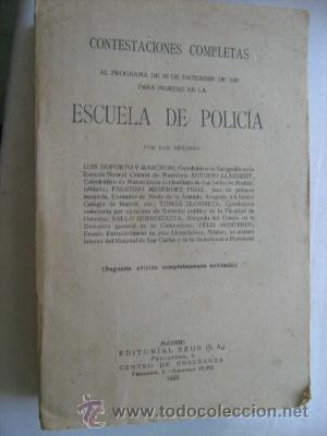 Old books: CONTESTACIONES COMPLETAS...1927 PARA INGRESO EN LA ESCUELA DE POLIC&Iacute;A
