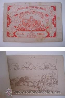Old books: CARTAPACIOS GR&Aacute;FICOS DE DIBUJO. Paisaje, Modelos. RIGALT, SERRA, CASTA&Ntilde;&Eacute; Y TARRAGO. 1885
