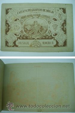 Old books: CARTAPACIOS GR&Aacute;FICOS DE DIBUJO. Paisaje n&uacute;mero IX. RIGALT, SERRA, CASTA&Ntilde;&Eacute; Y TARRAGO. 1885