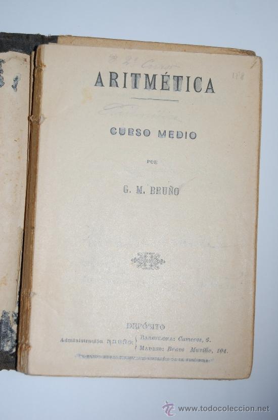 Libros antiguos: Libro de Aritm&eacute;tica de G. M. Bru&ntilde;o, 1908. - Foto 2