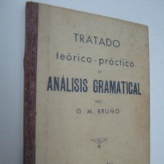 Libros antiguos: TRATADO TEORICO-PRACTICO DE ANALISIS GRAMATICAL POR BRUNO. Lote 36432293