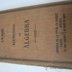 Libros antiguos: AÑO 1919 - ELEMENTOS DE ALGEBRA - ENSEÑANZA SECUNDARIA BRUÑO. Lote 36432534