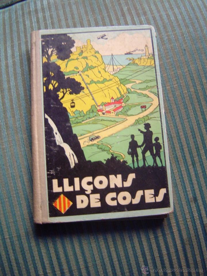 Libros antiguos: libro de escuela.-Lli&ccedil;ons de coses - Foto 1