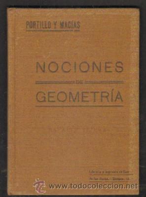 Libros antiguos: PORTILLO Y MAC&Iacute;AS. NOCIONES DE GEOMETR&Iacute;A A-ESC-1406
