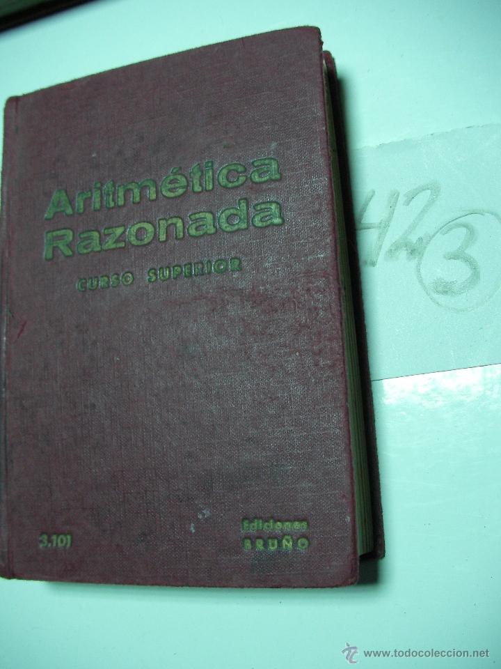 Libros antiguos: ANTIGUO LIBRO DE TEXTO - ARITMETICA RAZONADA - BRU&Ntilde;O - Foto 1