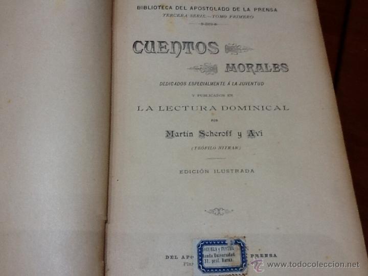 Libros antiguos: Cuentos morales,Mart&iacute;n sheroff - Foto 1