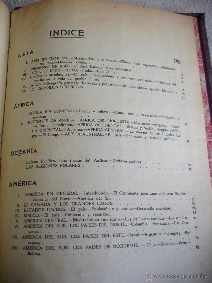 Libros antiguos: Compendio de geograf&iacute;a universal 1939 - Foto 3