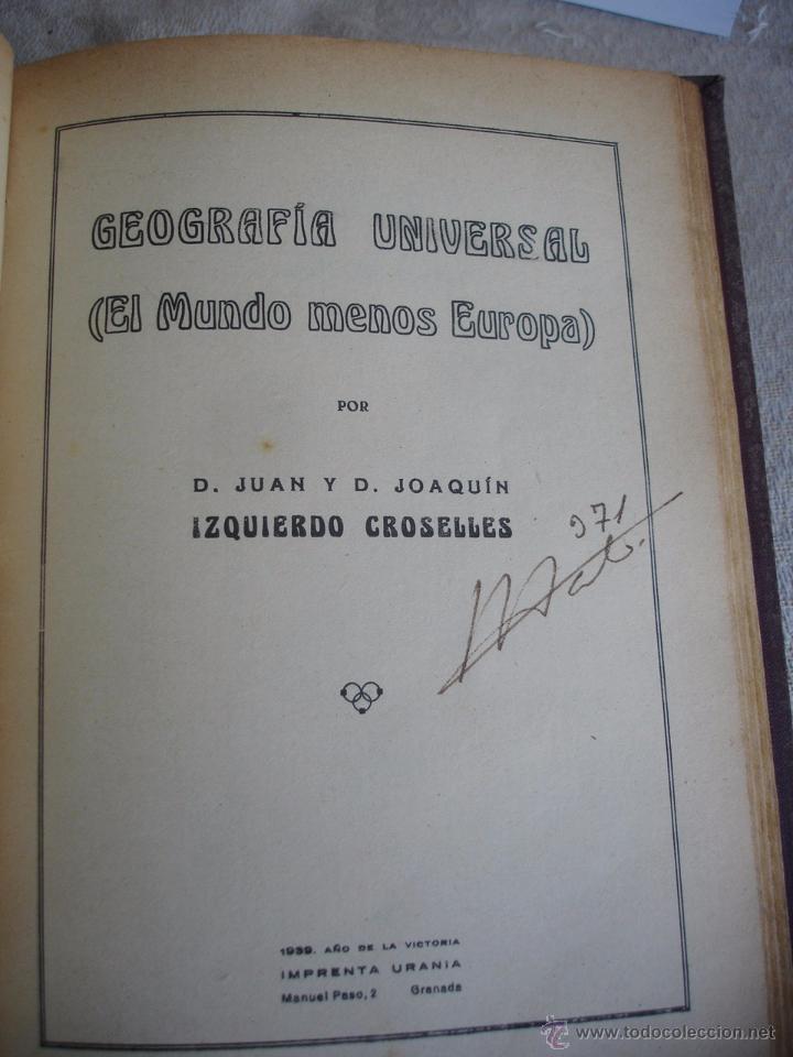 Libros antiguos: Compendio de geograf&iacute;a universal 1939 - Foto 6