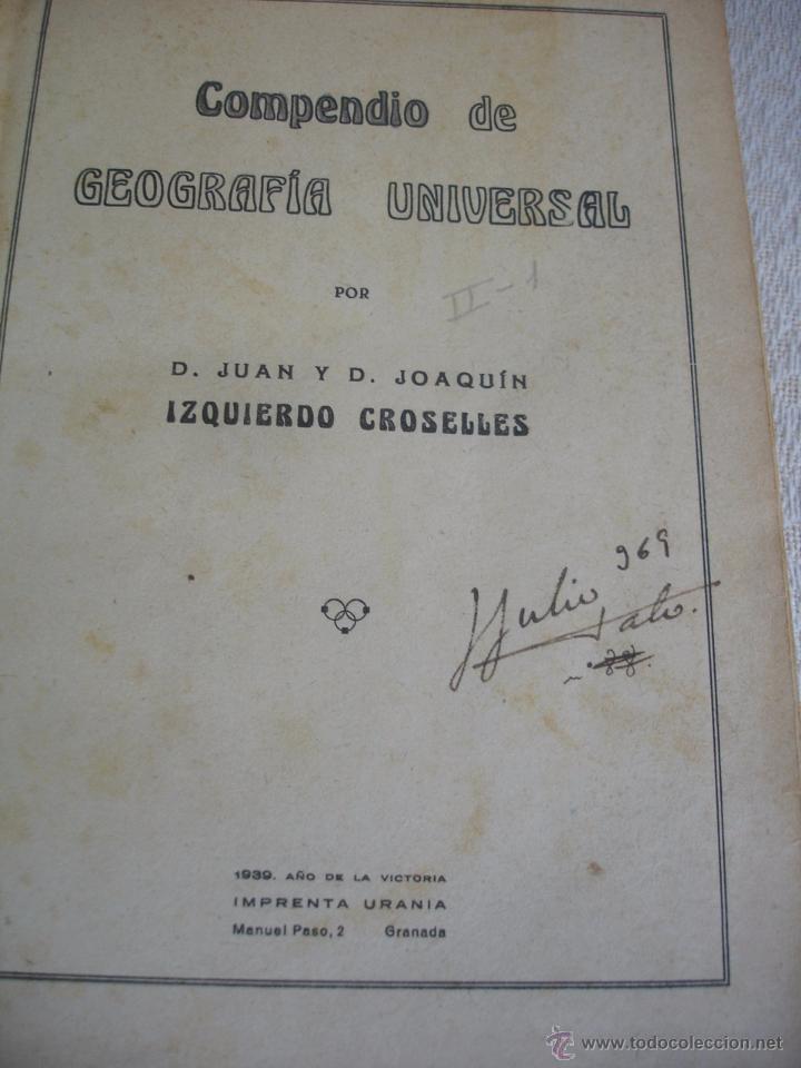 Libros antiguos: Compendio de geograf&iacute;a universal 1939 - Foto 17