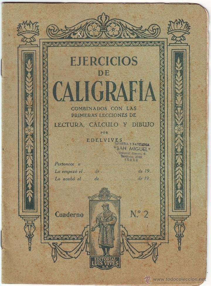 ejercicios de caligrafia por edelvives cuaderno - Compra venta en  todocoleccion