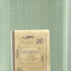 Libros antiguos: 3244.- PAGINAS EDIFICANTES-M.POLO Y PEYROLON-LIBRO ESCOLAR-VALENCIA 1894