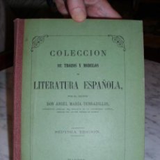 Libros antiguos: CURIOSO - COLECCIÓN DE TROZOS Y MODELOS DE LITERATURA ESPAÑOLA . ANGEL MARÍA TERRADILLOS - 1871. Lote 51724209