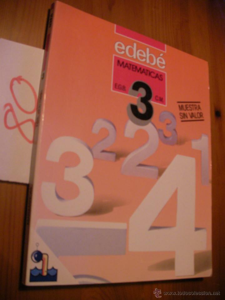 Libros antiguos: ANTIGUO LIBRO DE TEXTO - 3&ordm; EGB - MATEMATICAS - EDEBE - Foto 1
