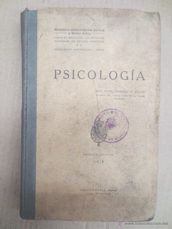 Antiquarische B&uuml;cher: ministerio de instruccion publica y bellas artes. psicologia.