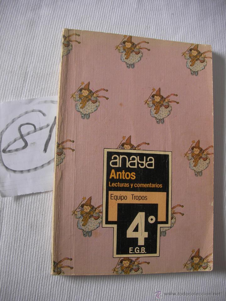Libros antiguos: ANTIGUO LIBRO DE TEXTO - LECTURAS Y COMENTARIOS 4&ordm; EGB - Foto 1