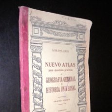 Libros antiguos: NUEVO ATLAS GEOGRAFIA GENERAL E HISTORIA UNIVERSAL / LUIS DEL ARCO / 1928