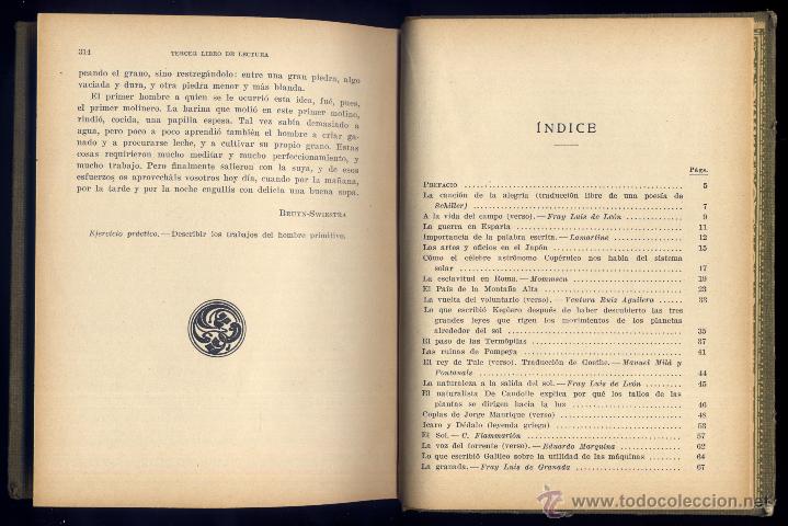 Libros antiguos: Tercer Libro de Lecturas. 1934. - Foto 3