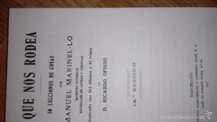 Libros antiguos: LO QUE NOS RODEA - 18&ordf; EDICION - Foto 2
