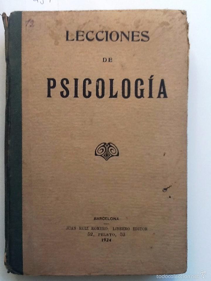 Libros antiguos: LECCIONES DE PSICOLOGIA. 1924. - Foto 1