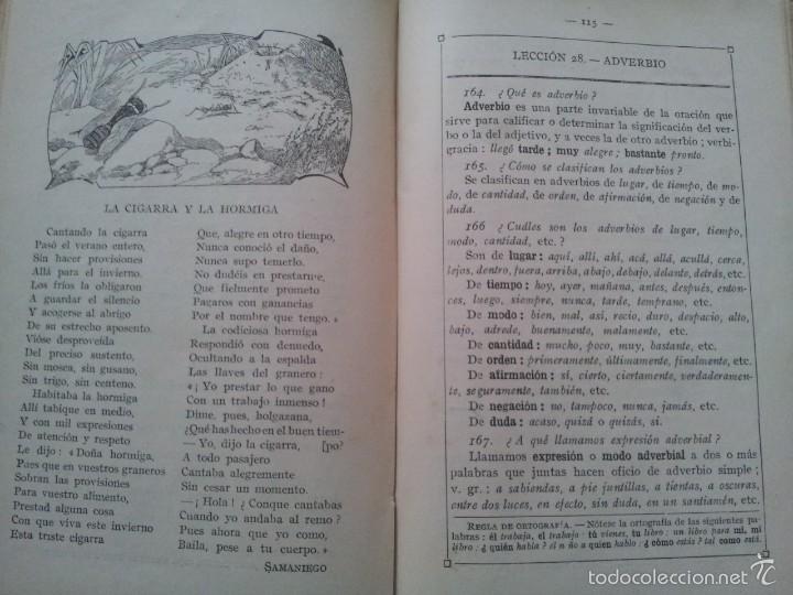 Libros antiguos: GRAM&Aacute;TICA ESPA&Ntilde;OLA. SEGUNDO GRADO. 1926 - Foto 4
