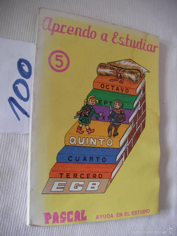 Libros antiguos: ANTIGUO LIBRO DE TEXTO - APRENDO A ESTUDIAR 5&ordm; - PASCAL - Foto 1