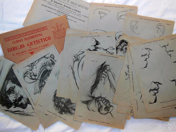 Livros antigos: CURSO ELEMENTAL DE DIBUJO ART&Iacute;STICO. AR&Eacute;VALO Y CARB&Oacute; Eduardo.