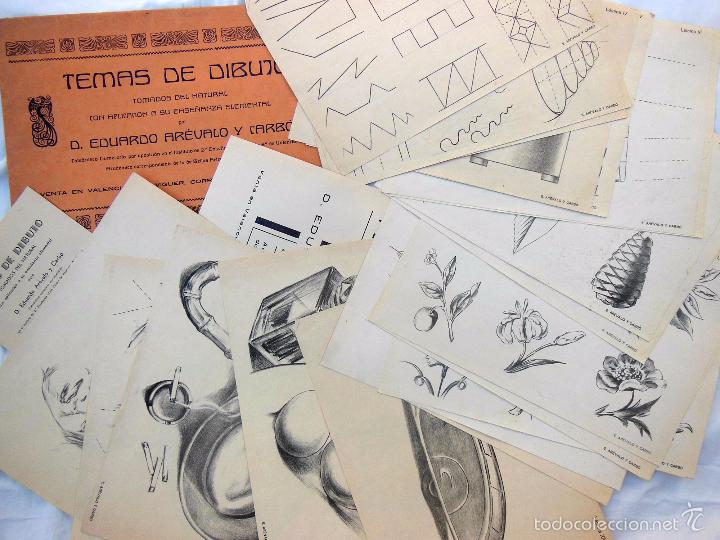 Livros antigos: TEMAS DE DIBUJO. Tomados del Natural, Aplicaci&oacute;n a Ense&ntilde;anza Elemental. AR&Eacute;VALO Y CARB&Oacute; Eduardo.1935