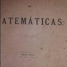 Libros antiguos: PROGRAMA DE MATEMATICAS 1875