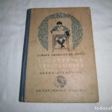 Libros antiguos: CURSOS GRADUADOS ORTIZ.INDUSTRIAS Y PROFESIONES PARA NIÑOS.GRADO ELEMENTAL.1924. Lote 63589248
